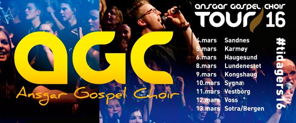 Norgesturné med Ansgar Gospel Choir - 4. til 13. mars 2016